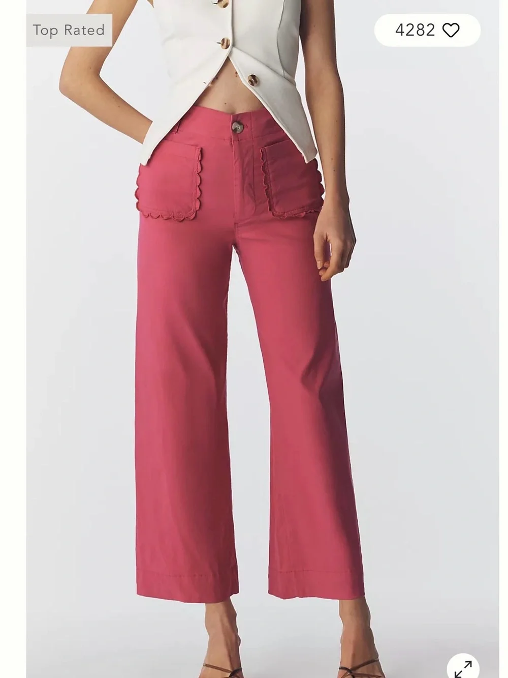 Anthropologie Brand New Colette hot pink pants - Picture 3 of 5
